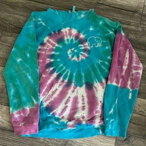 Tie dye ivory ella hoodie